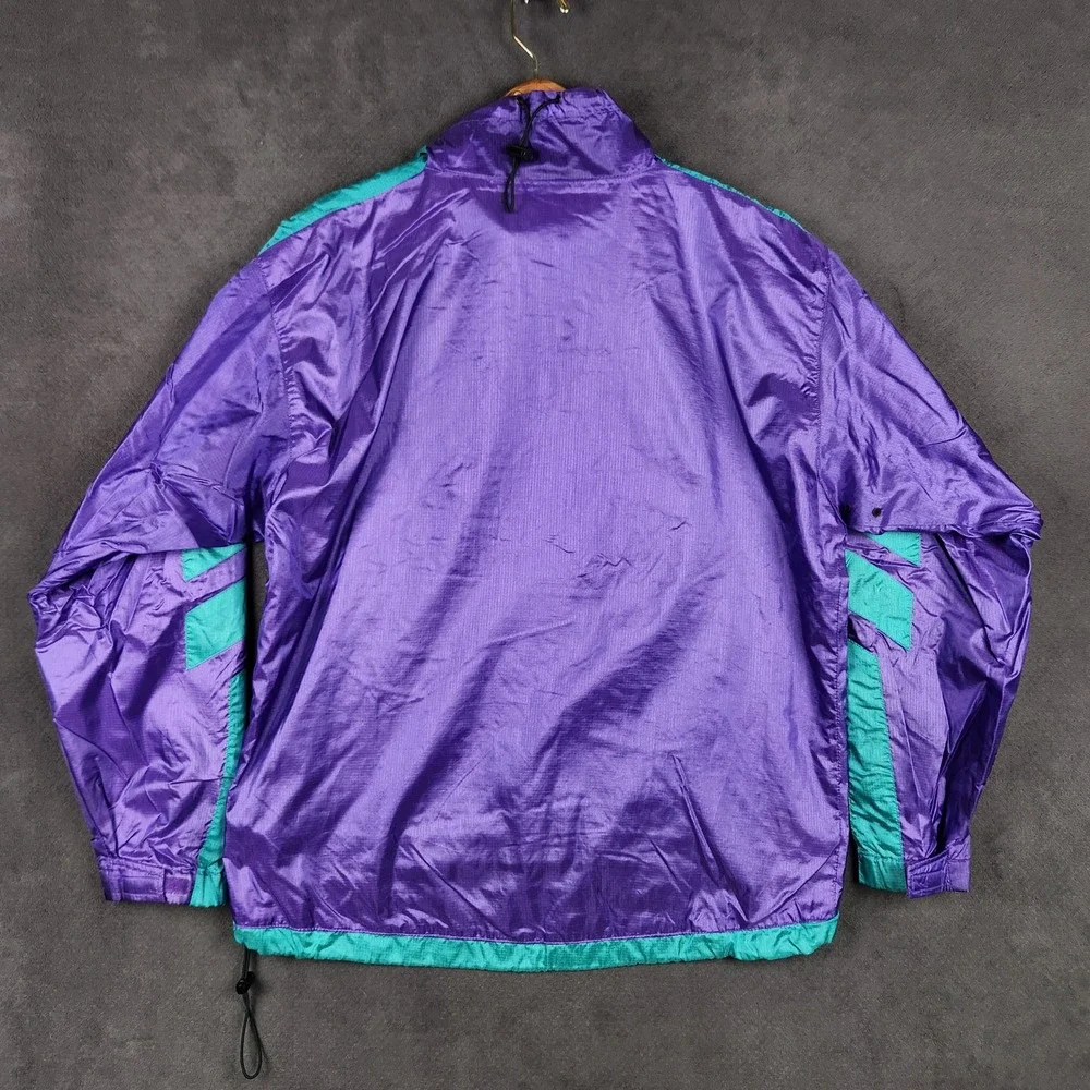 Vintage The North Face Anorak Pullover Mens Large Purple Teal 90s Windbreaker